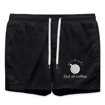 Kein Kaffee mehr - Badeshorts - Schwarz - Vorne - AI Model Male 185 light (185cm)