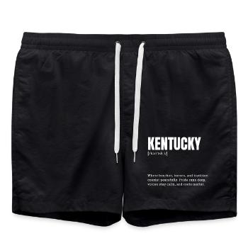 Kentucky Pride : Roots bourbon - Short de bain - noir - Devant - AI Model Male 185 light (185cm)