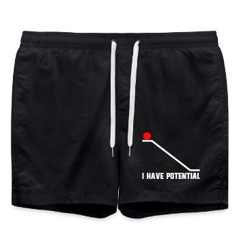 Blague de physique pour hommes, science drôle, I h - Short de bain - noir - Devant - AI Model Male 185 light (185cm)