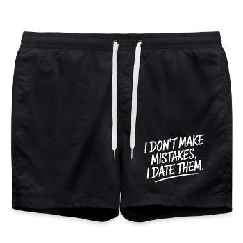 I Don't Make Mistakes I Date Them Ex Boyfriend Dating - Swim Trunks - black - Front - AI Model Male 185 light (185cm)