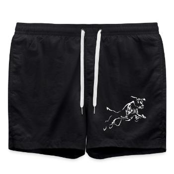 Deutsch Kurzhaar "Black Edition" - Badeshorts - Schwarz - Vorne - AI Model Male 185 light (185cm)