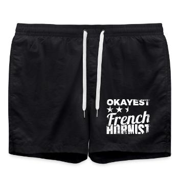 Coriste moyen - Short de bain - noir - Devant - AI Model Male 185 light (185cm)