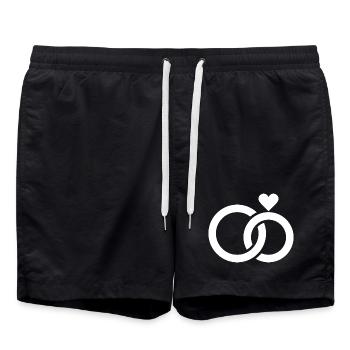 Wedding, Engagement, Wedding Celebration - Swim Trunks - black - Front - AI Model Male 185 light (185cm)