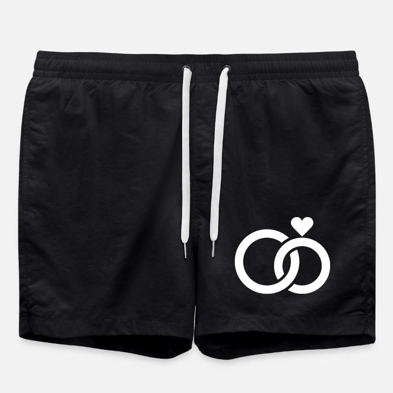 Wedding, Engagement, Wedding Celebration - Swim Trunks - black