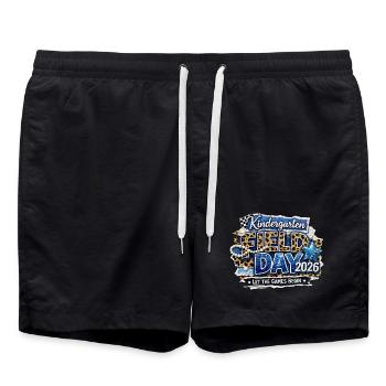 Kindergarten Field Day 2026 Sportfest - Badeshorts - Schwarz - Vorne - AI Model Male 185 light (185cm)