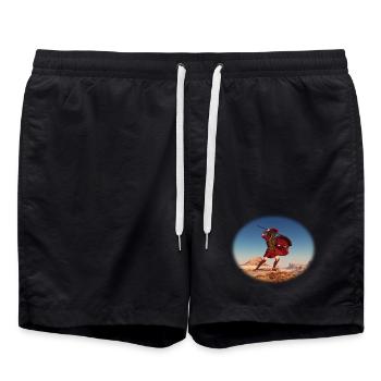 Achille à la bataille de Troie - Short de bain - noir - Devant - AI Model Male 185 light (185cm)