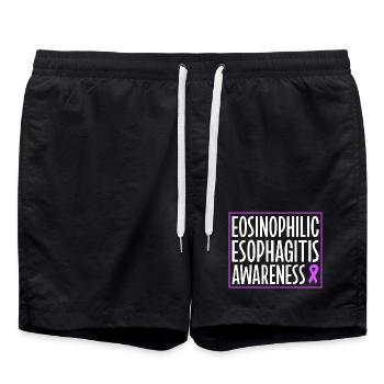 Eosinophile Ösophagitis - Aufklärung unterstützen - Badeshorts - Schwarz - Vorne - AI Model Male 185 light (185cm)