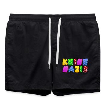 AfD stoppen gegen rechts Demokratie Vielfalt links - Badeshorts - Schwarz - Vorne - AI Model Male 185 light (185cm)
