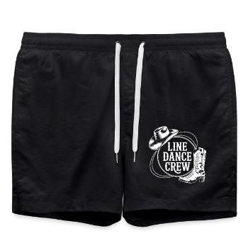 Line Dance Gruppe Training mein Tanzsport - Badeshorts - Schwarz - Vorne - AI Model Male 185 light (185cm)
