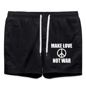 Make love not war - Swim Trunks - black - Front - AI Model Male 185 light (185cm)