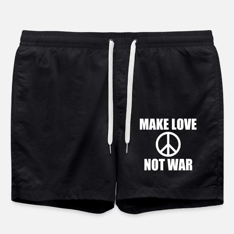 Make love not war - Short de bain - noir