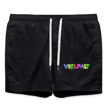 AfD stoppen gegen rechts Demokratie Vielfalt links - Badeshorts - Schwarz - Vorne - AI Model Male 185 light (185cm)