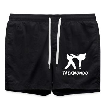 Taekwondo - Short de bain - noir - Devant - AI Model Male 185 light (185cm)