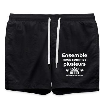 agent d'entretien, voirie, les municipaux - Short de bain - noir - Devant - AI Model Male 185 light (185cm)