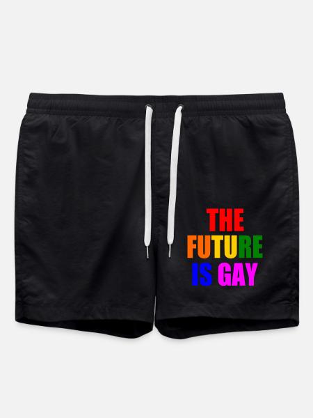 the future is gay - Swim Trunks - black
