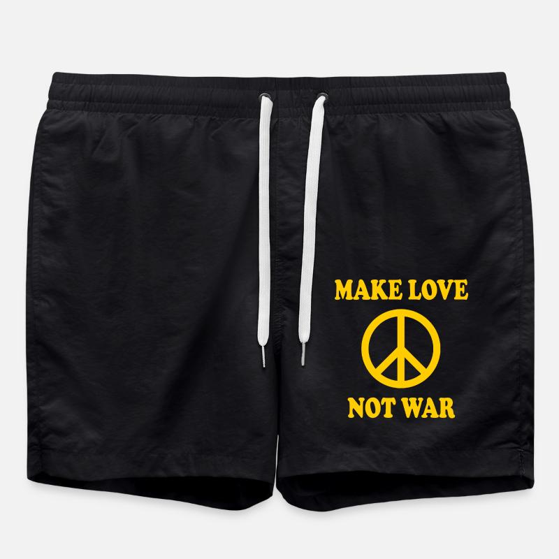 Make love not war - Badeshorts - Schwarz