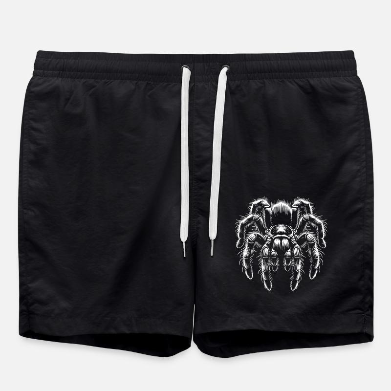 Large Hairy Tarantula Tarantula - Swim Trunks - black