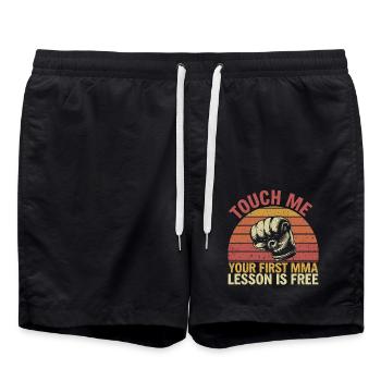 MMA-Lifestyle für Kämpfer - Badeshorts - Schwarz - Vorne - AI Model Male 185 light (185cm)