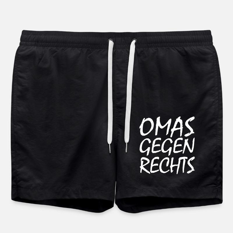 Omas gegen rechts - Badeshorts - Schwarz