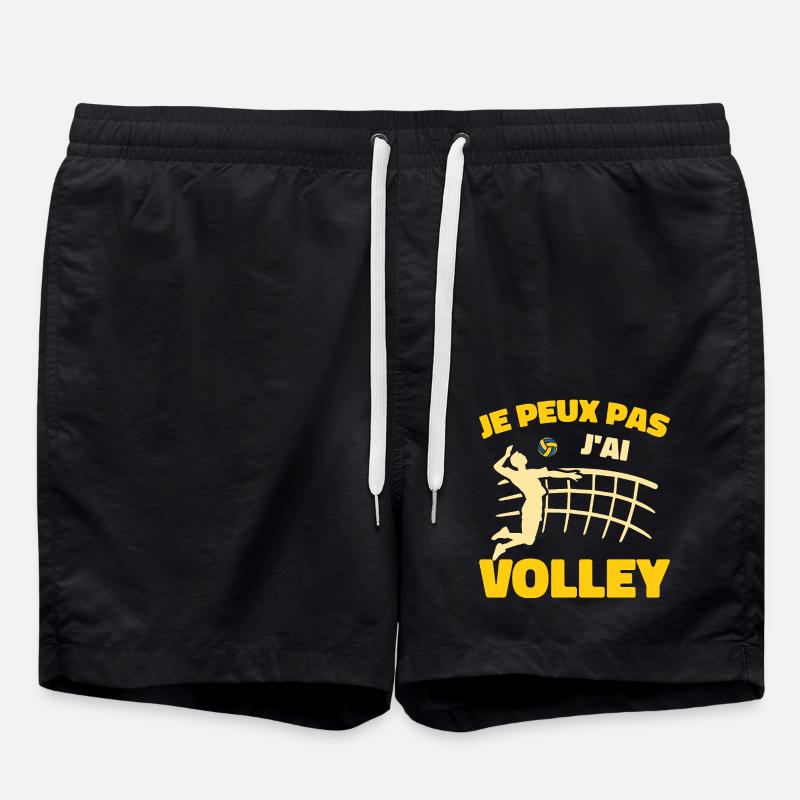 I can't I volleyball - Swim Trunks - black