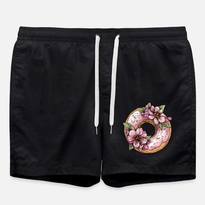 Beignet aux fleurs - Short de bain - noir