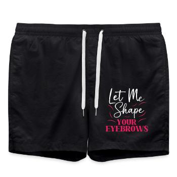 Makeup Microblading Cosmetic Beautician - Swim Trunks - black - Front - AI Model Male 185 light (185cm)