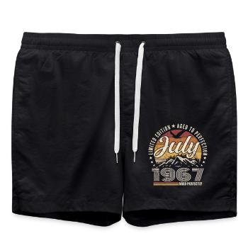 Juli 1967 Geschenk zum 58. Jahrestag Juli 1967 - Badeshorts - Schwarz - Vorne - AI Model Male 185 light (185cm)