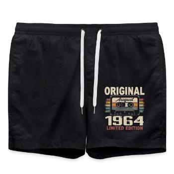 August 1964 August 1964 Geschenk August 1964 August 1964 - Badeshorts - Schwarz - Vorne - AI Model Male 185 light (185cm)