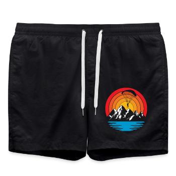 Paragliding Skydive - Swim Trunks - black - Front - AI Model Male 185 light (185cm)