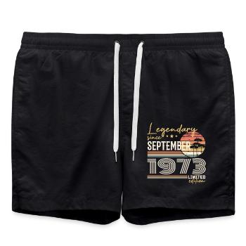 September 1973 Born in September 1973 September 1973 - Swim Trunks - black - Front - AI Model Male 185 light (185cm)
