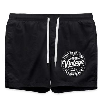 Legend since 1966 Awesome since 1966 Retro 1966 - Swim Trunks - black - Front - AI Model Male 185 light (185cm)