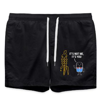 Gluten Free Celiac Disease - Swim Trunks - black - Front - AI Model Male 185 light (185cm)