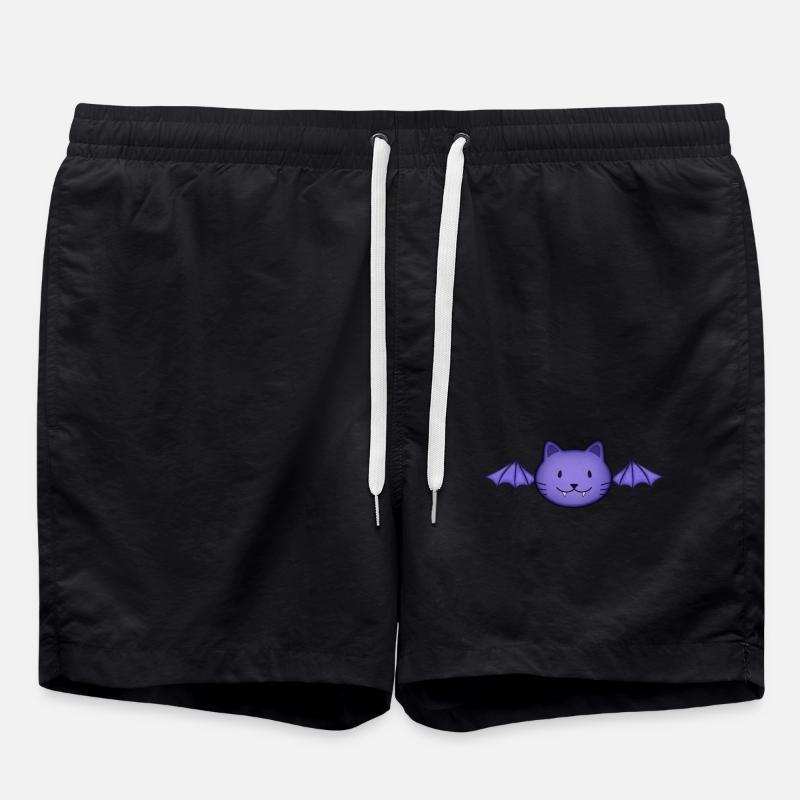 Fledermaus-Katze - Badeshorts - Schwarz