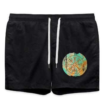 vegvisir e 36 - Badeshorts - Schwarz - Vorne - AI Model Male 185 light (185cm)