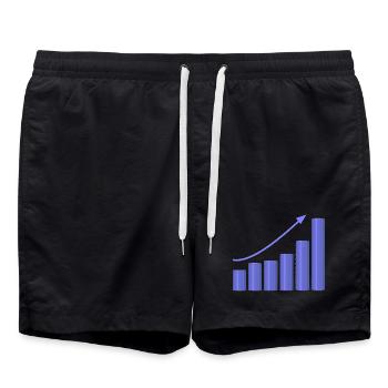 Growth chart with dynamic slope - Swim Trunks - black - Front - AI Model Male 185 light (185cm)
