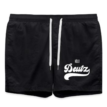 Köln Deutz - Badeshorts - Schwarz - Vorne - AI Model Male 185 light (185cm)