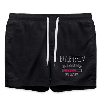 Erzieherin in Ausbildung Geschenk - Badeshorts - Schwarz - Vorne - AI Model Male 185 light (185cm)