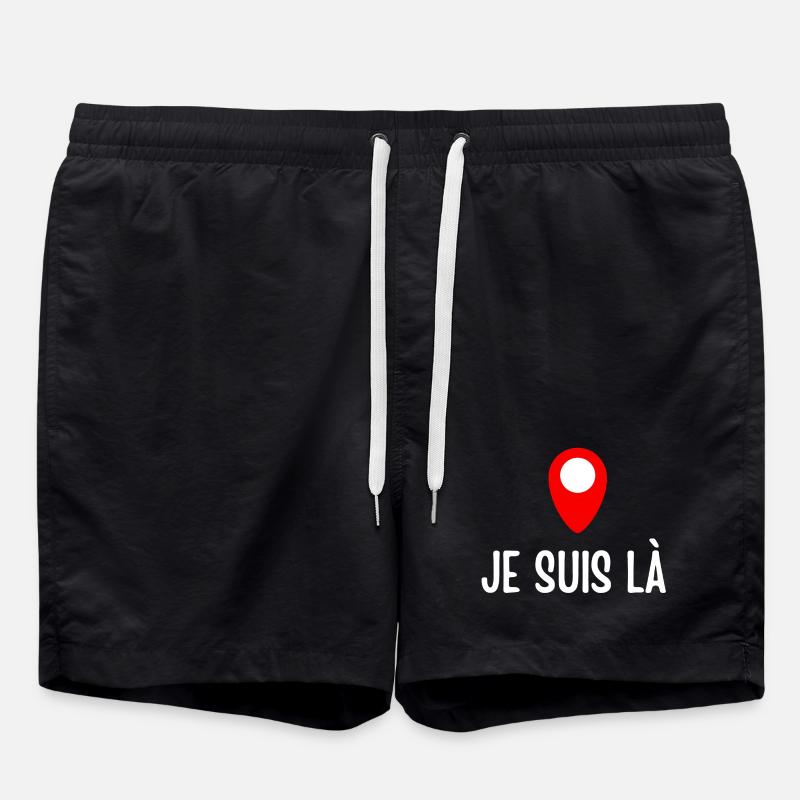 je suis là, GPS - Short de bain - noir