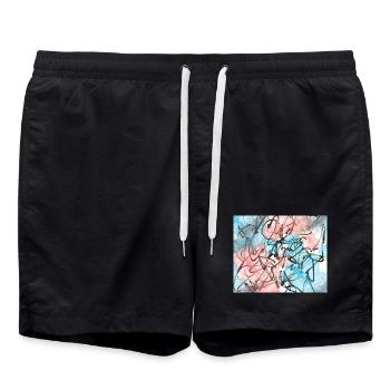 Crazysplash - Badeshorts - Schwarz - Vorne - AI Model Male 185 light (185cm)