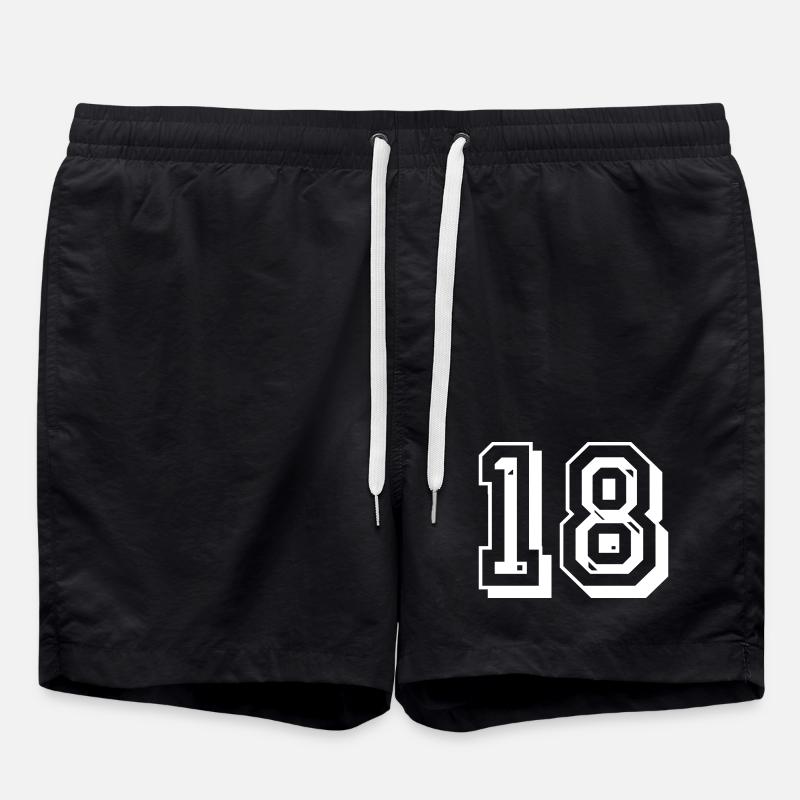 18.Geburtstag volljährig - Badeshorts - Schwarz