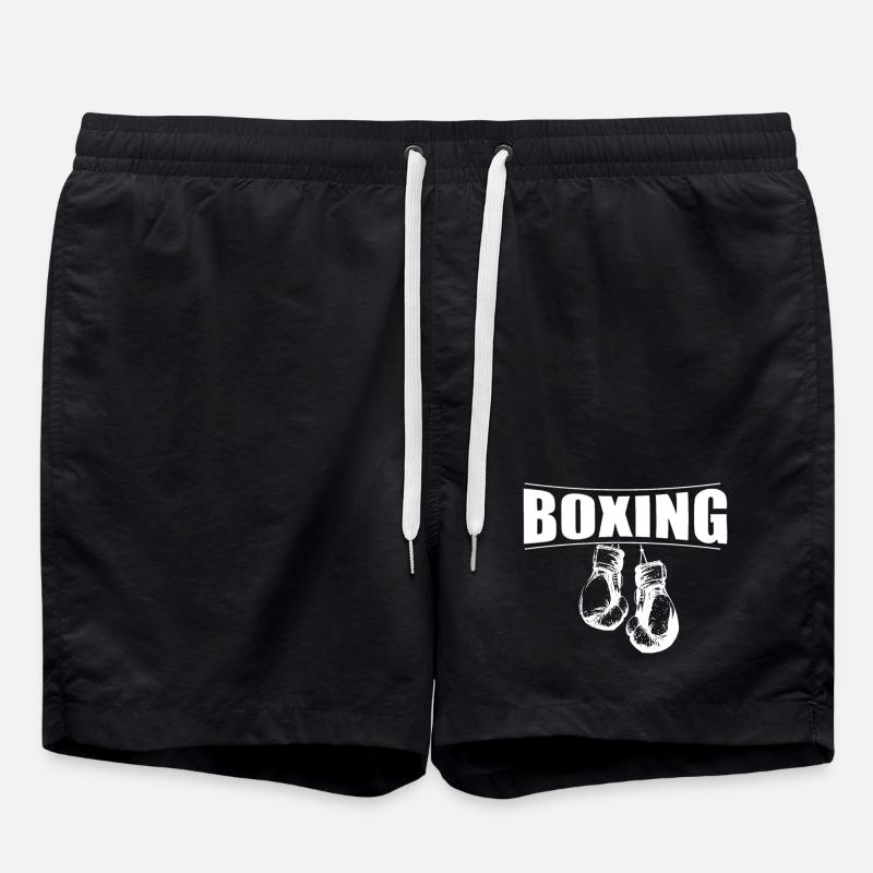 Boxing with gloves - Swim Trunks - black