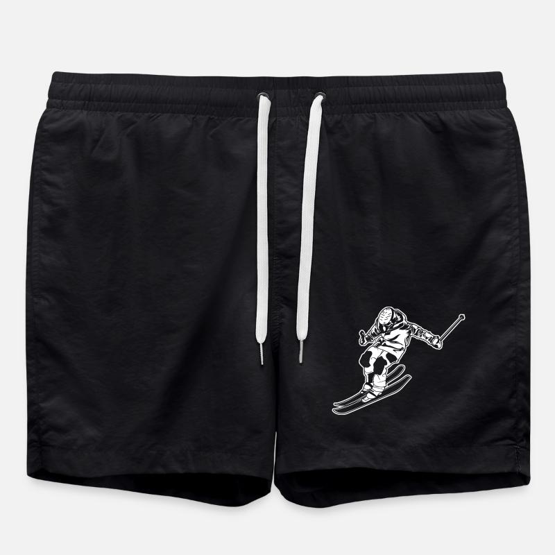 Skiläufer - Badeshorts - Schwarz