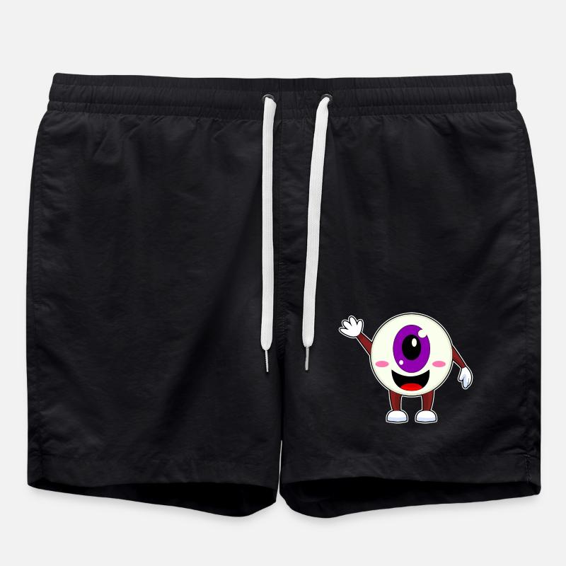 Globe oculaire Halloween - Short de bain - noir