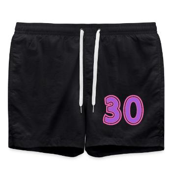30. 30 ANS. 30e ANNIVERSAIRE. ANNIVERSAIRE 30 ANS. - Short de bain - noir - Devant - AI Model Male 185 light (185cm)
