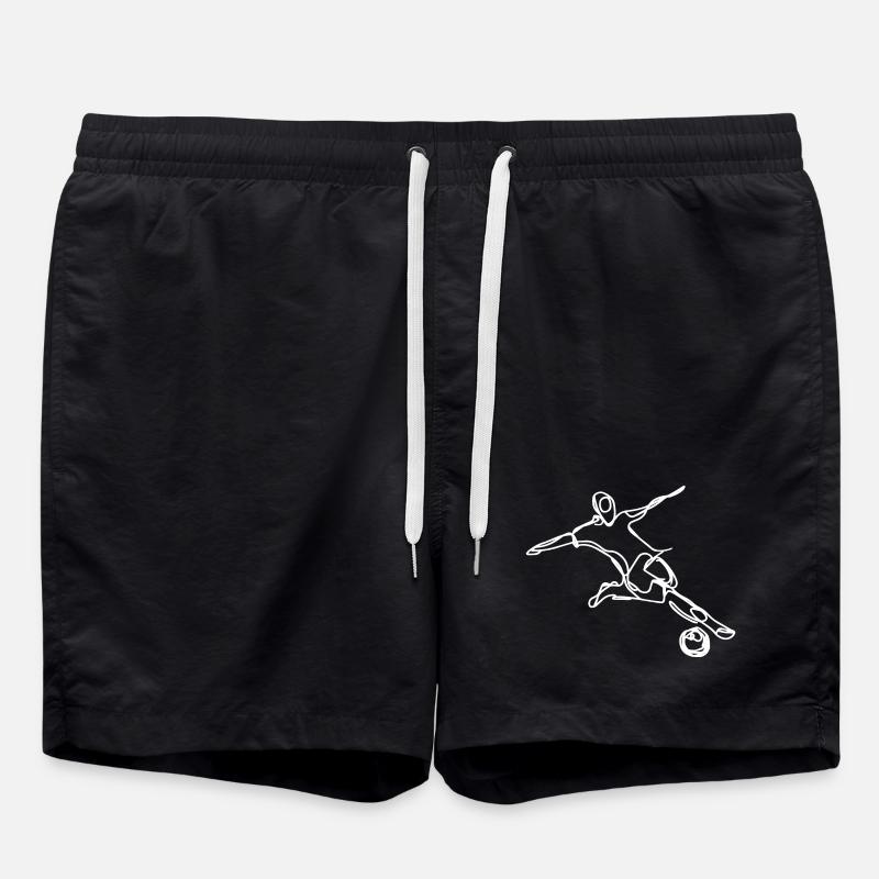 Fußballspieler - Badeshorts - Schwarz