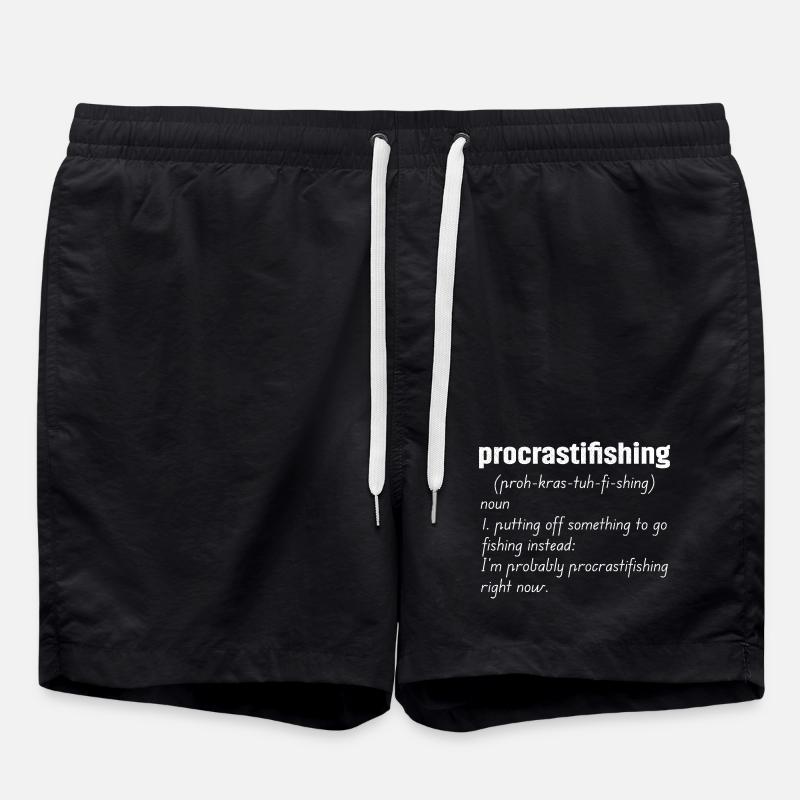 Procrastifishing defination - Swim Trunks - black