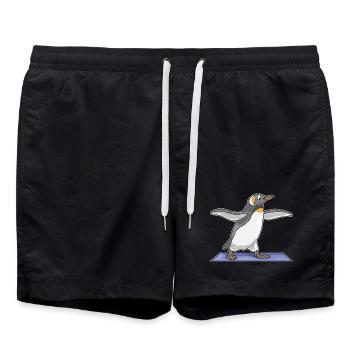Penguin Yoga Fitness Gymnastique - Short de bain - noir - Devant - AI Model Male 185 light (185cm)
