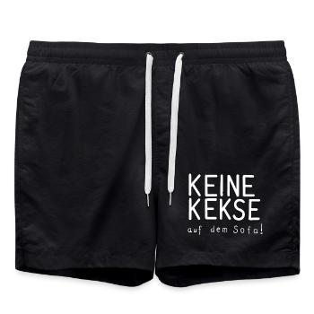 keine kekse auf dem sofa lustiges kissen - Badeshorts - Schwarz - Vorne - AI Model Male 185 light (185cm)
