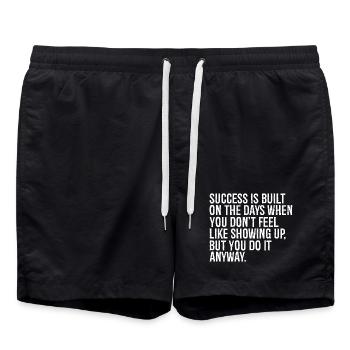 Le succès se construit sur les jours où vous ne payez pas - Short de bain - noir - Devant - AI Model Male 185 light (185cm)