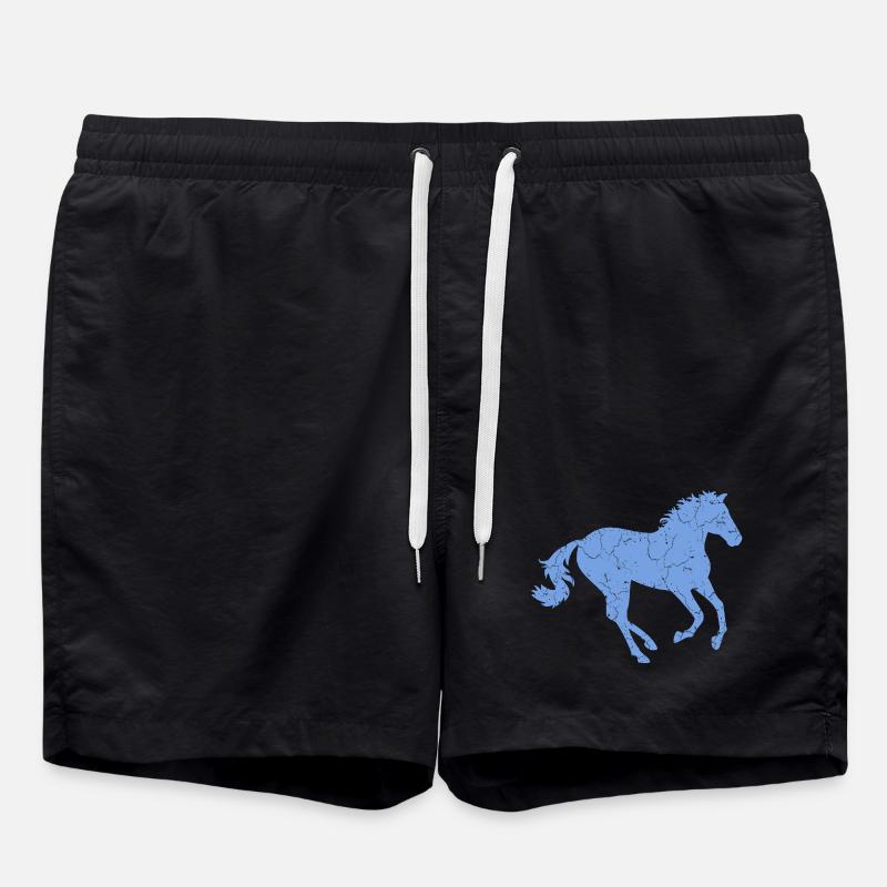 Cheval au galop - Short de bain - noir